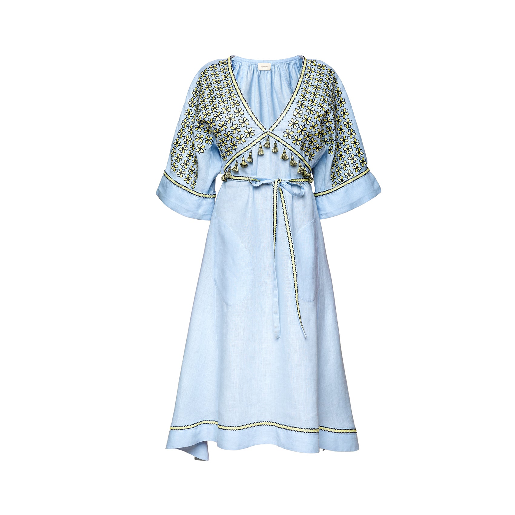 Greece Midi Dresses in Light Blue Greece Midi Dresses in Light Blue