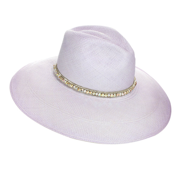 The ANDRIA Pearl Embroidered Panama Hat