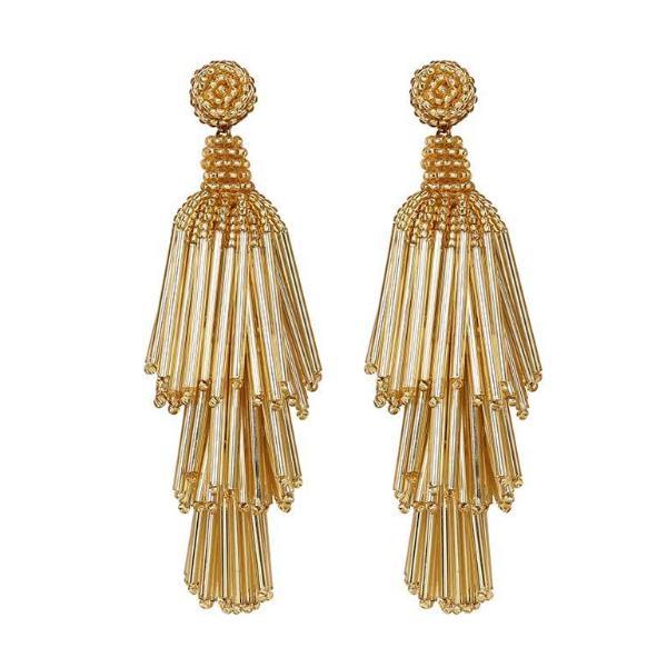 Deepa by Deepa Gurnani Handmade Gold Color Rain Earrings