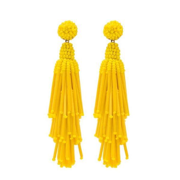 Deepa by Deepa Gurnani Handmade Yellow Rain Earrings