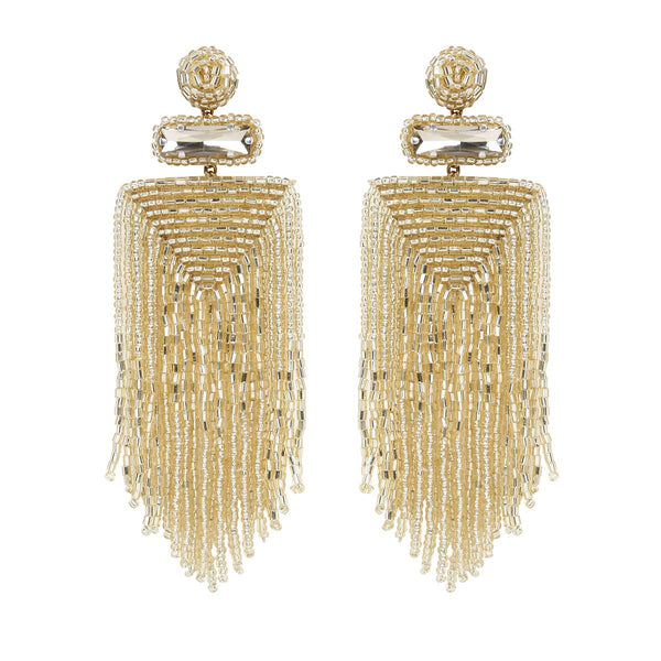 Handmade Embroidered Deepa by Deepa Gurnani Gold Jody Earrings