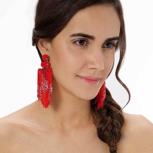 Jody Beaded Fringe Earrings