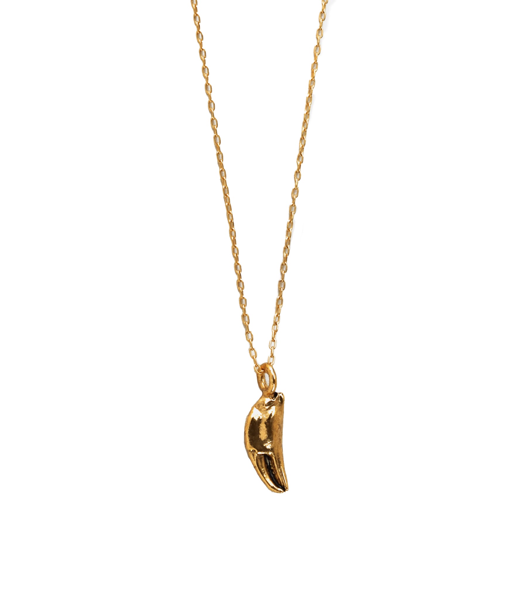 Small Crab Claw Necklace Gold