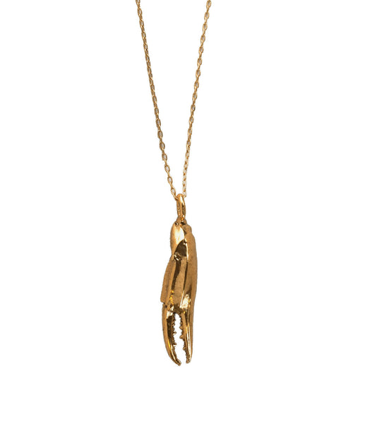 Large Crab Claw Necklace Gold