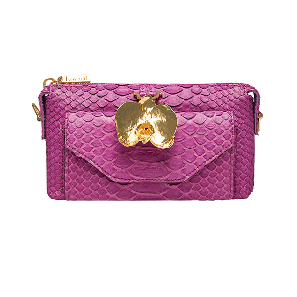 Python Micro Purse Wallet Fuschia