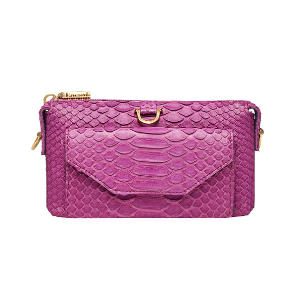 Python Micro Purse Wallet Fuschia