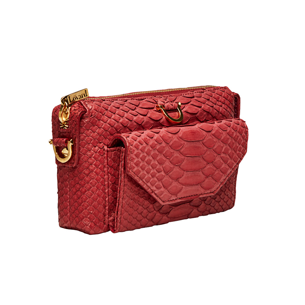 Python Micro Purse, Bags, Wallet Red - JAUNT