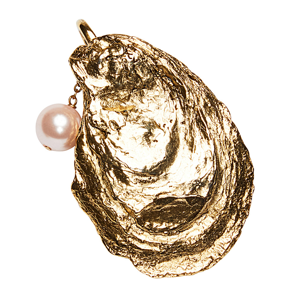 Oyster Clip On Charm Gold