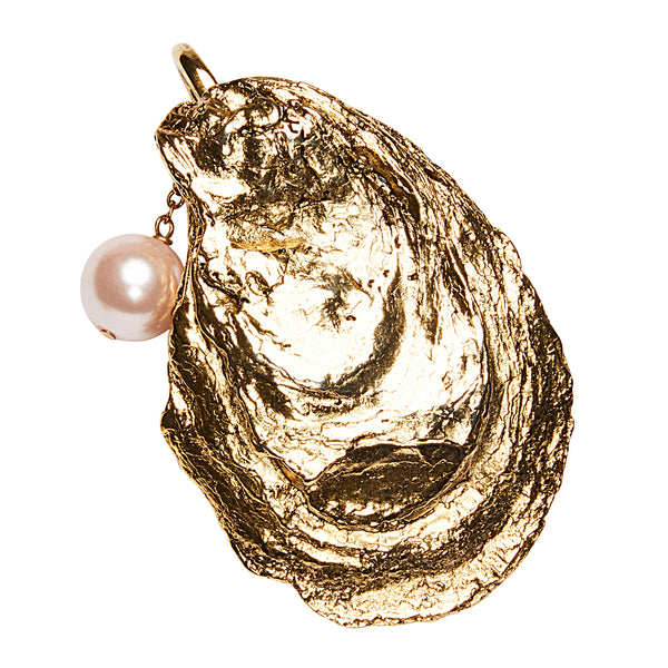 Oyster Clip On Charm Gold
