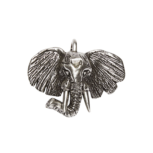 Elephant Clip On Charm Silver