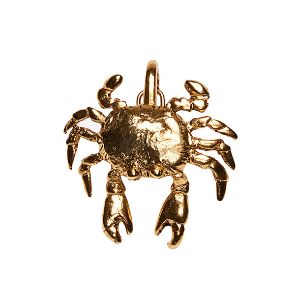 Crab Clip On Charm Silver