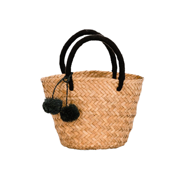 Mini St. Tropez Straw Tote Sold Black