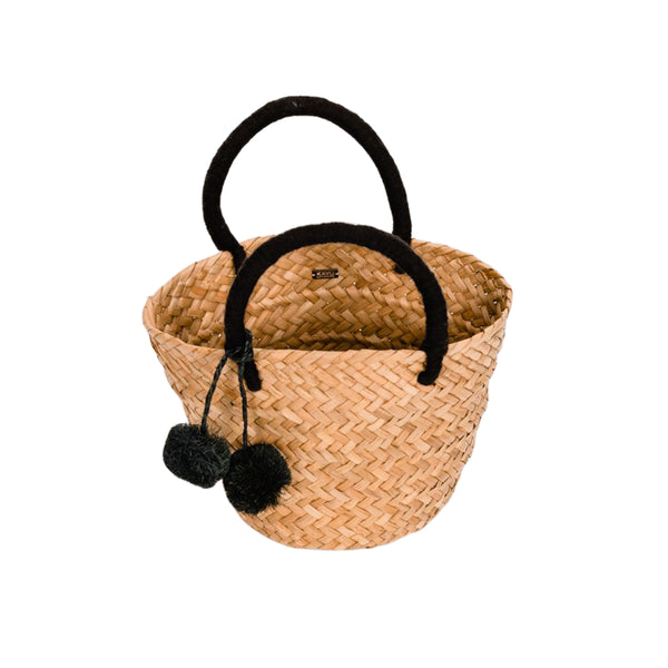 Mini St. Tropez Straw Tote Sold Black