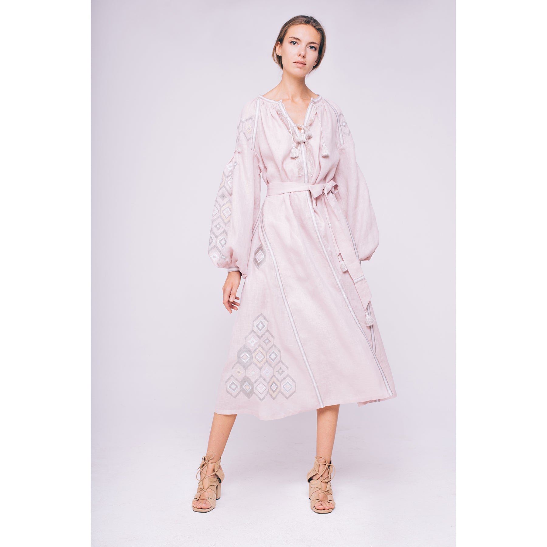powder pink midi dress Zosia Powder Pink Midi Dress