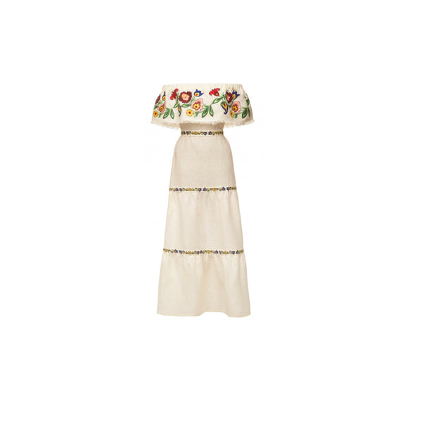 Neroli Long Dress in Ivory