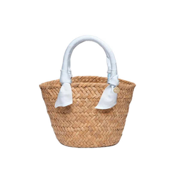 Mini Rosie Ribbon Straw Tote