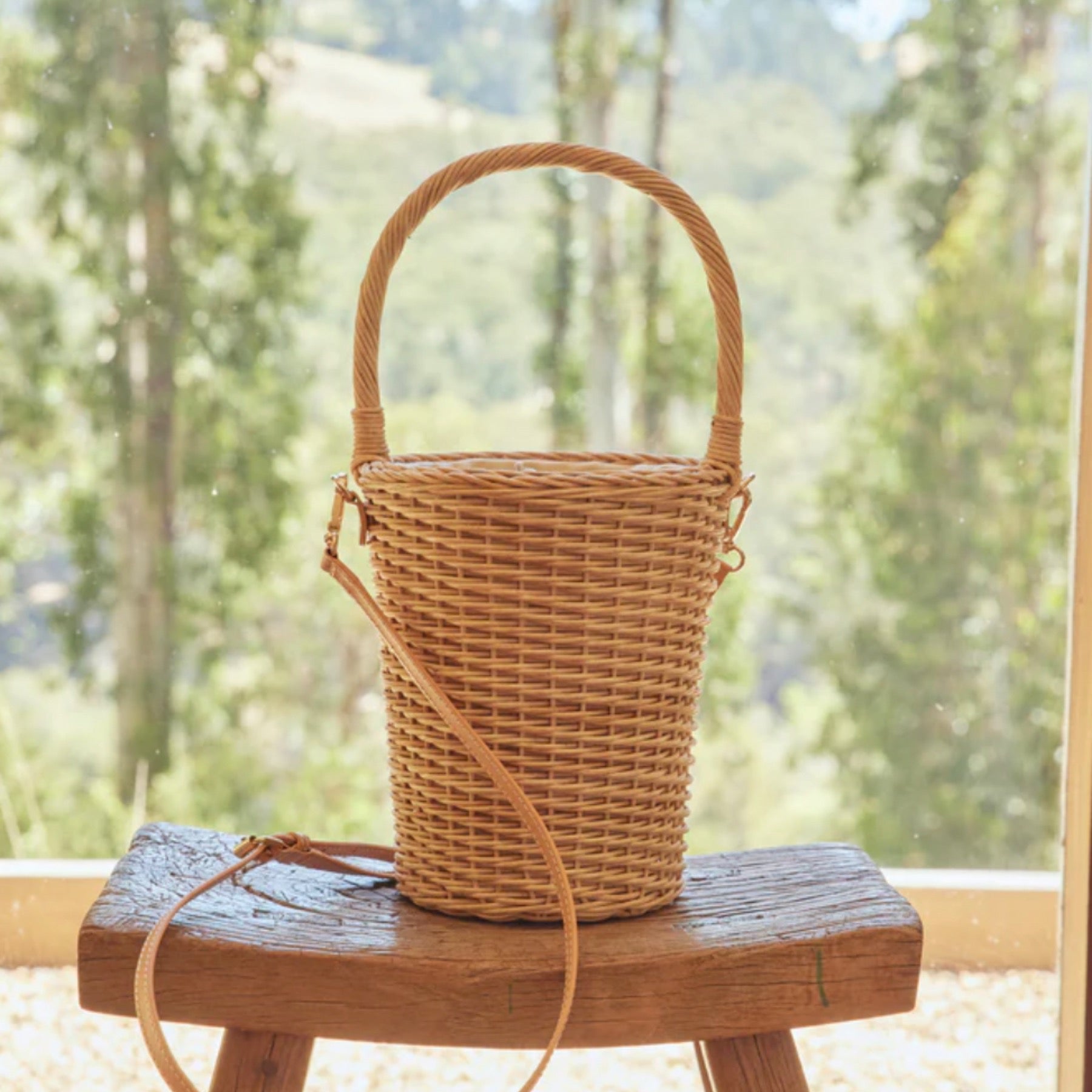 Weaved basket bag sale