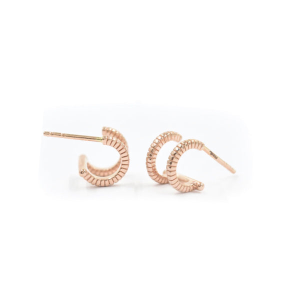 Textured Double Hoops