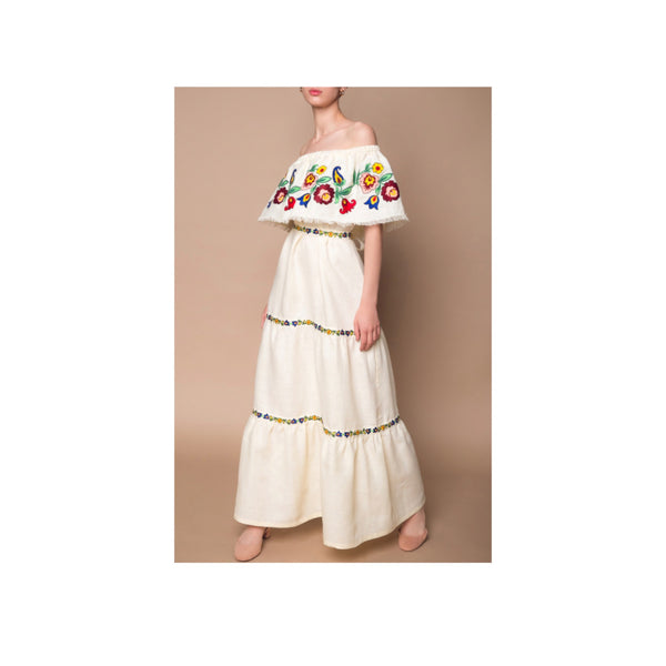 Neroli Long Dress in Ivory