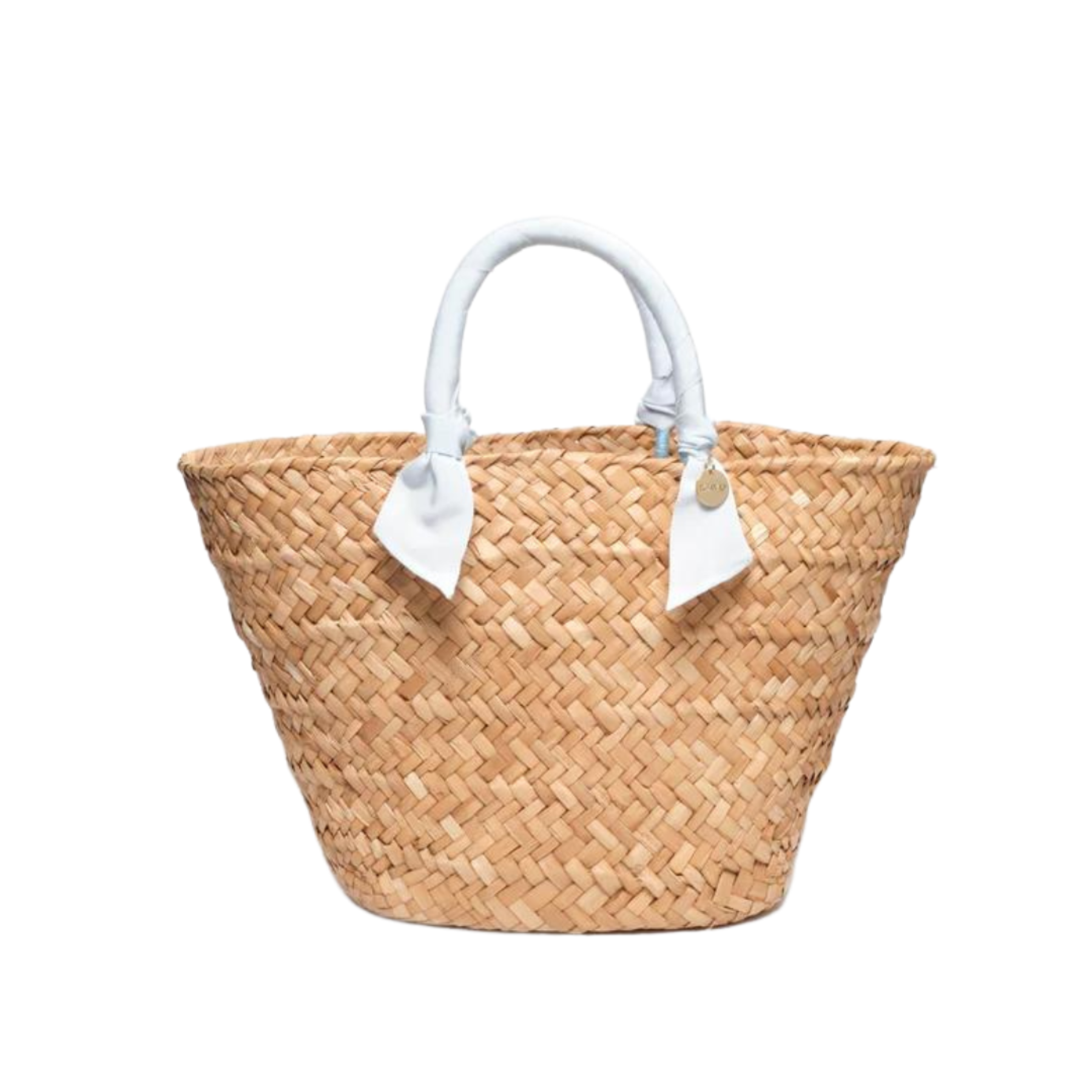 Rosie Woven Straw Ribbon Handle Tote