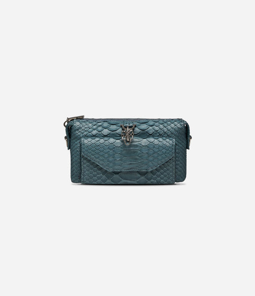 Python Micro Purse Wallet Teal