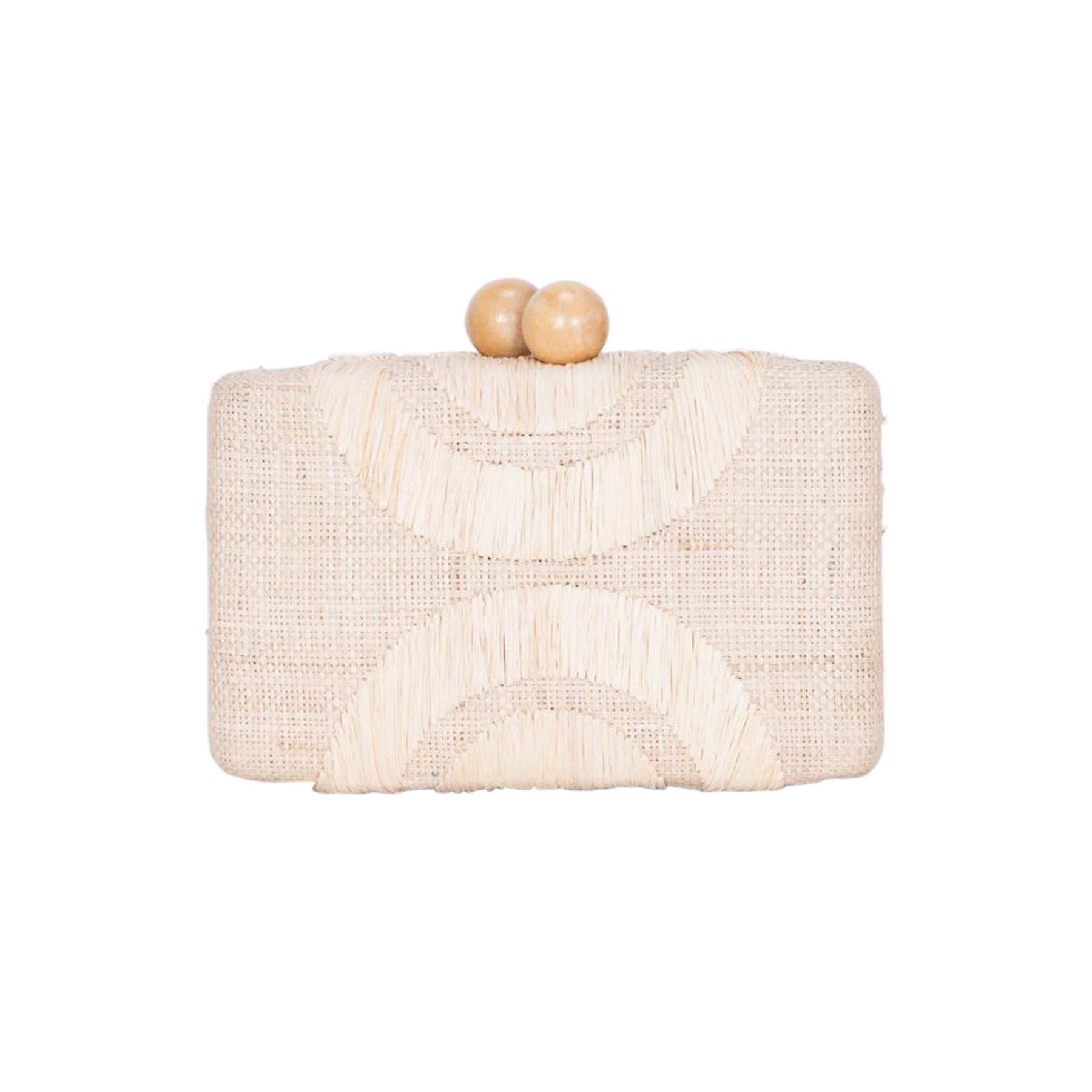Ottis Embroidered Straw Clutch Natural