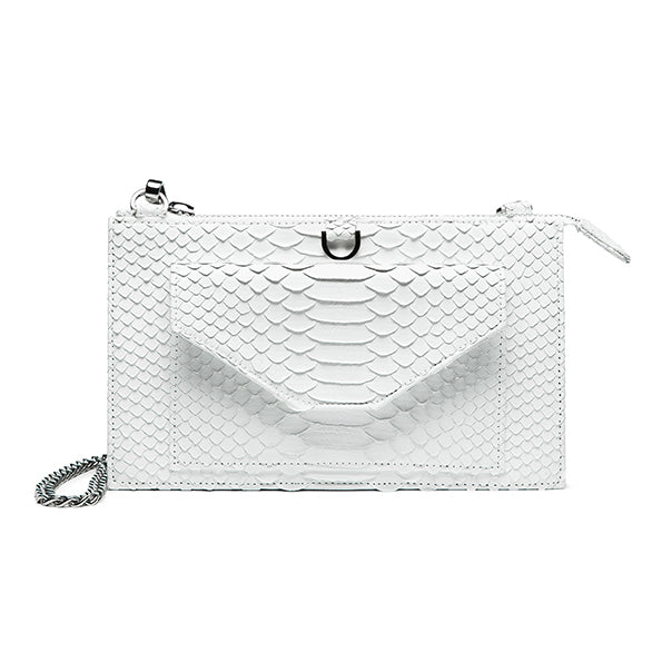 PYTHON PURSE WALLET- WHITE