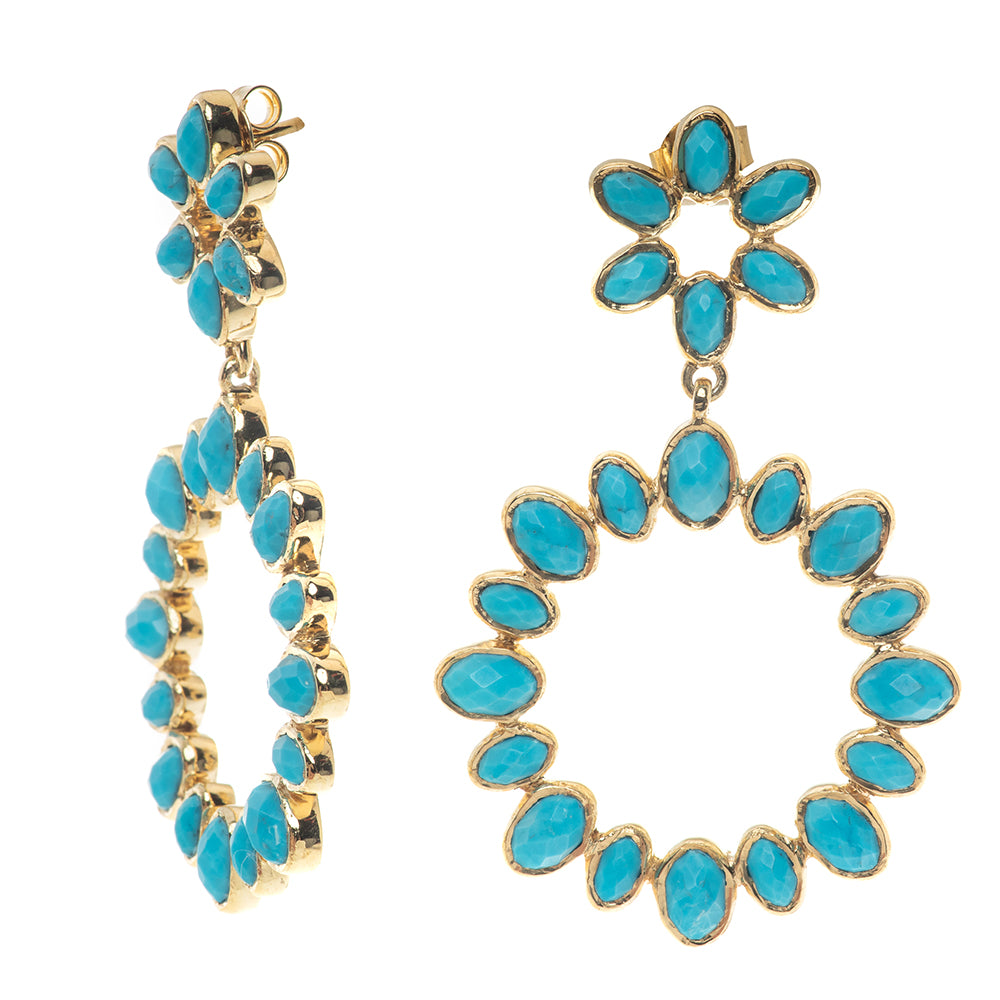 Sicily 18K Turquoise Earrings