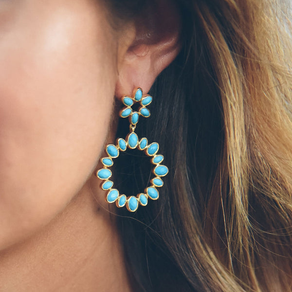 Sicily 18K Turquoise Earrings