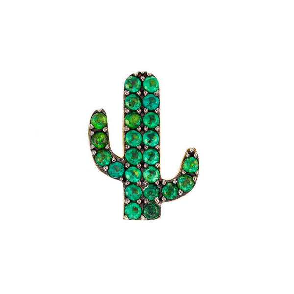 Mini Cactus Emerald Stud