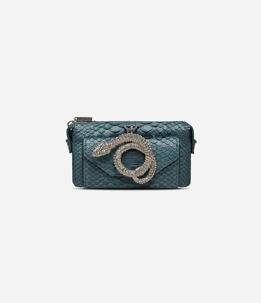 Python Micro Purse Wallet Teal