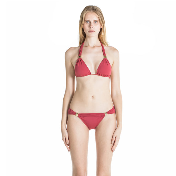 Nina Halter Bikini Bottom in Terracota