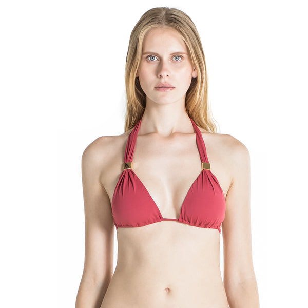 Nina Halter Bikini Top in Terracota