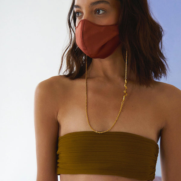 Satin Face Mask Rust