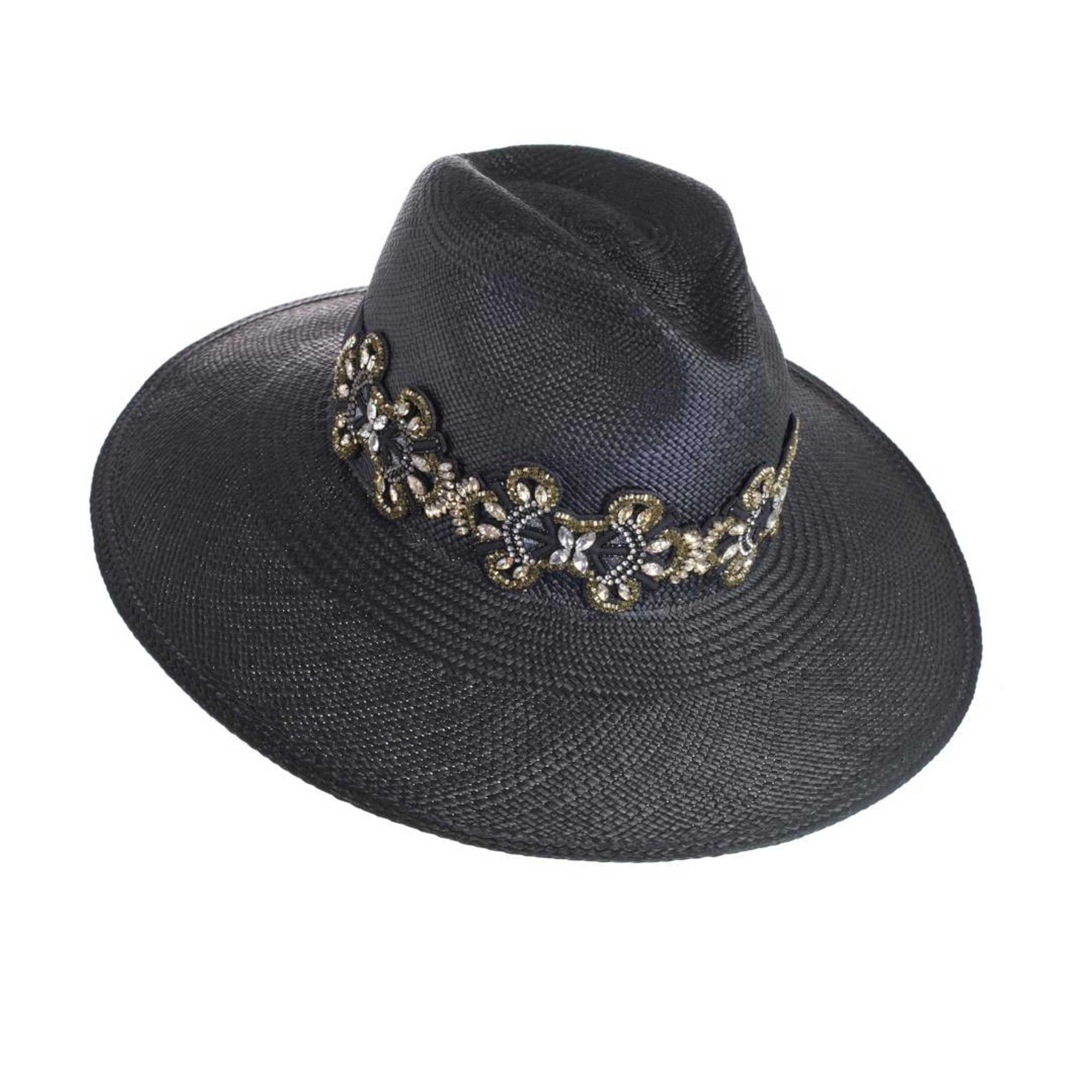Tahiti Luxe Black Panama Hat