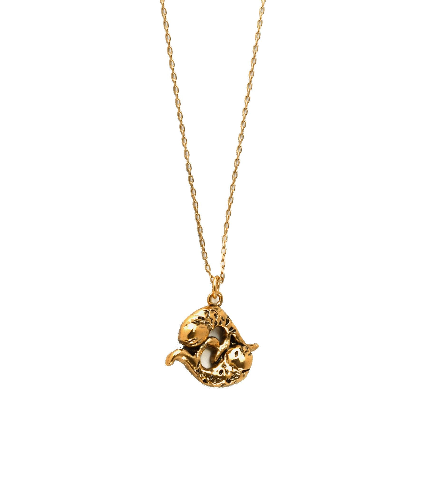 Koi Fish Necklace Gold