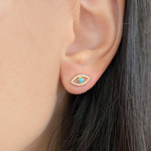 Wink Evil Eye Studs